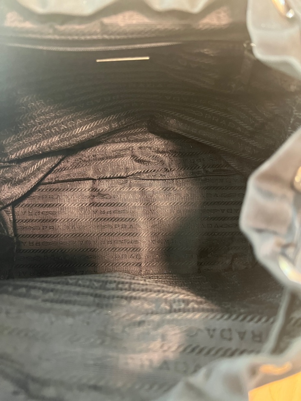 Prada Black Nylon Backpack with Leather Trim - Picture 6 of 8